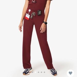 Maroon Figs Livingston Scrub Pants